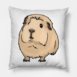 Cream with Dark Skin Crested Guinea Pig Pillow