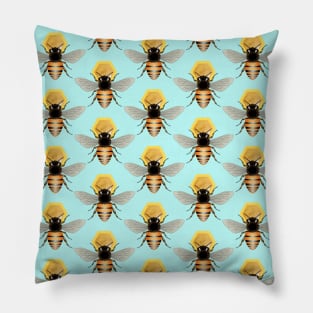 Honey Bees Pattern Pillow