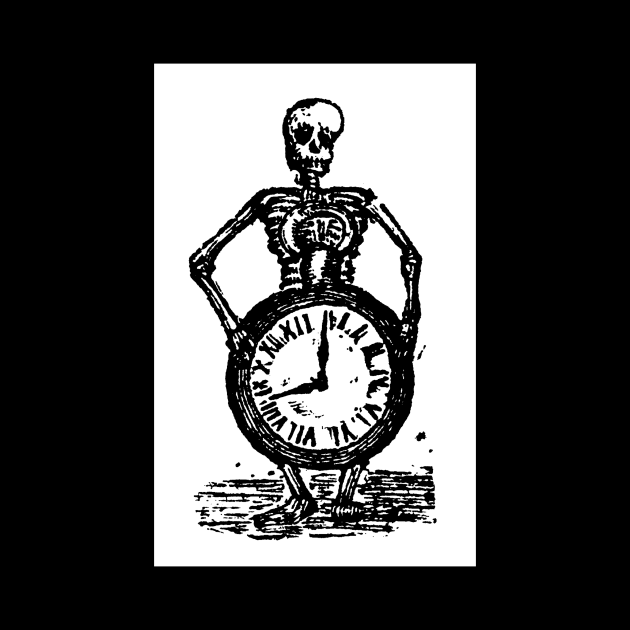 Day of the Dead  Skeleton with Clock by Scarebaby