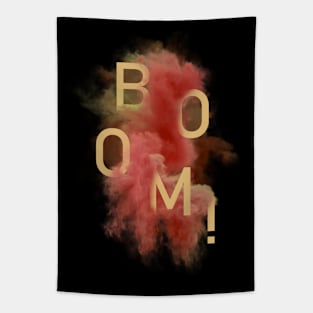 B O O M - Smoke & Typography Tapestry