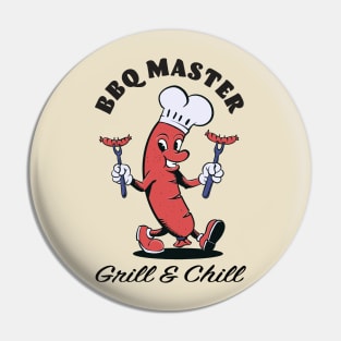 Grill Master BBQ Chef Pin