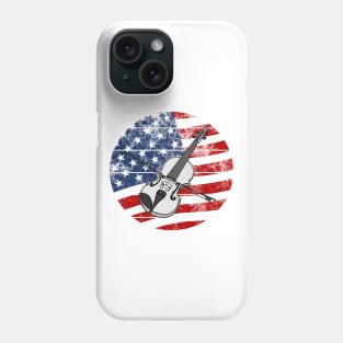 Violin USA Flag Violinist Musician 4th July Phone Case