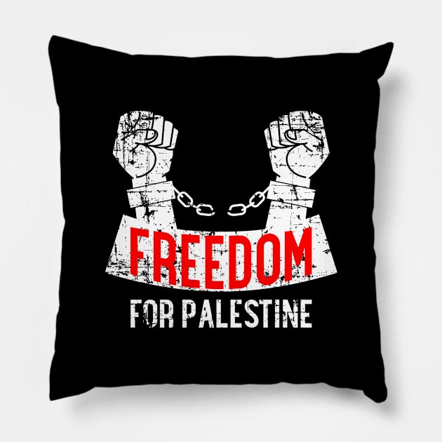 Freedom For Palestine - Break These Chains Of Slavery Pillow by mangobanana