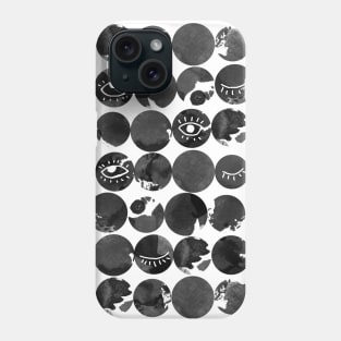 Ink dots with eyes Phone Case