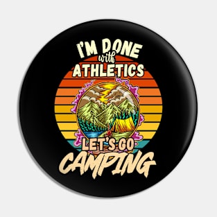 ATHLETICS AND CAMPING DESIGN VINTAGE CLASSIC RETRO COLORFUL PERFECT FOR  ATHLETE AND CAMPERS Pin