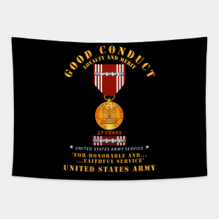 Army - Good Conduct w Medal w Ribbon - 27  Years Tapestry