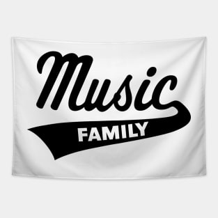 Music Family (Music / Musicians / Family / Black) Tapestry