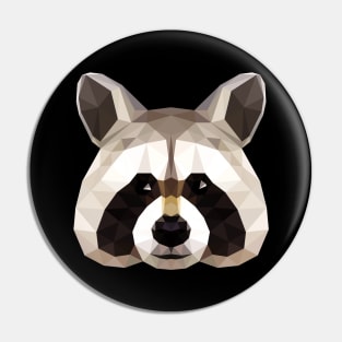 Raccoon Polygon Head Geometric Animals Geometry Pin