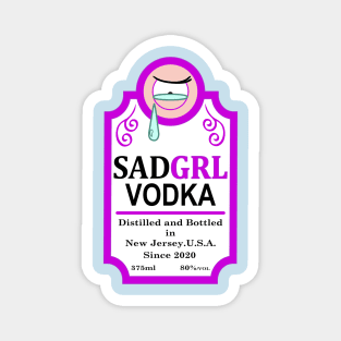 Sad Girl Vodka Magnet