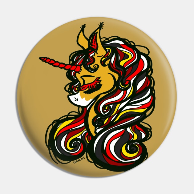 San Francisco Football Unicorn Pin by Jan Grackle