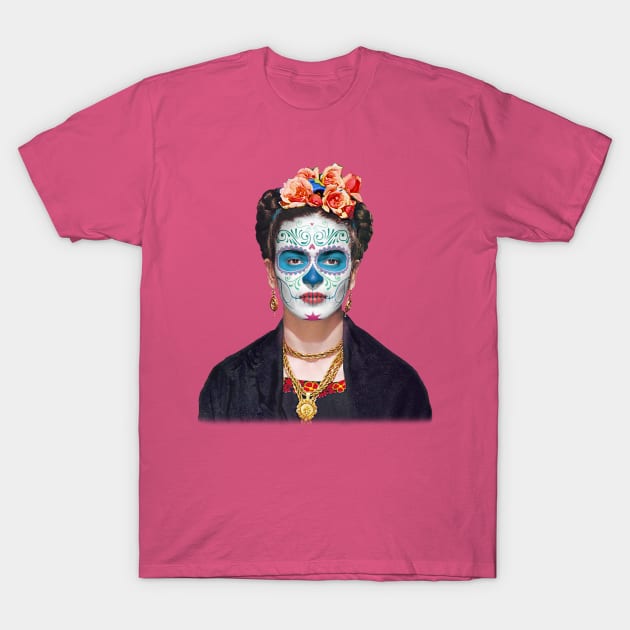 Frida Kahlo Day of the Dead - Sugar Skull - T-Shirt | TeePublic