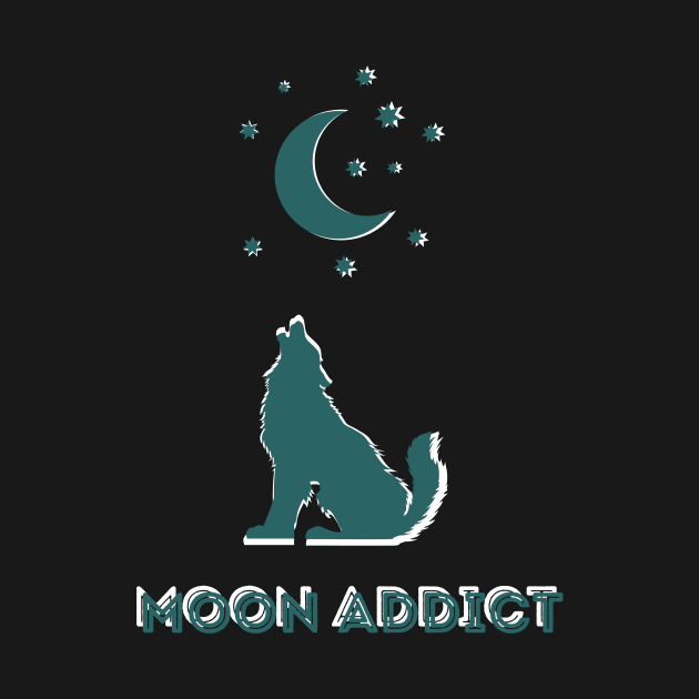 Moon Addict - Howling Wolf by SpaceART