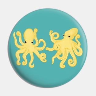 Yellow Octopi Pin