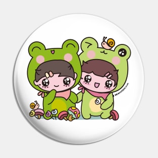 cute frog, cosplay frog, kawaii frog cartoon Pin