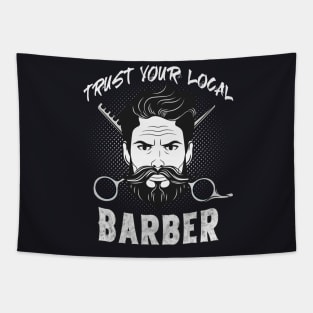 Trust your local Barber vintage Barbershop Tapestry