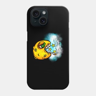 Toker Stoned Celestial Moon Lowbrow Cartoon Sticker Phone Case