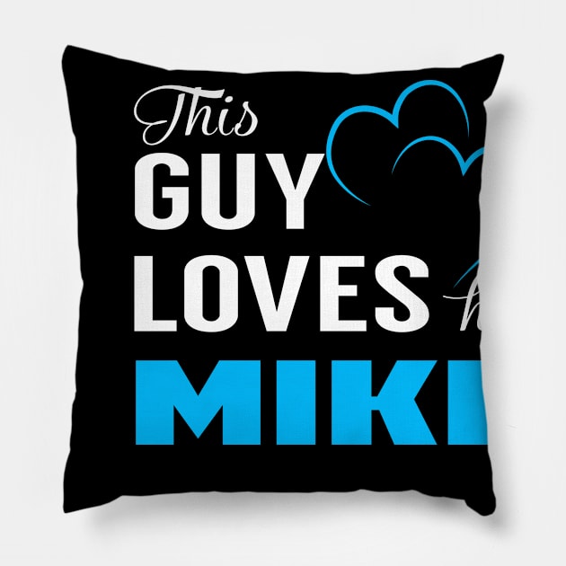 This Guy Loves His MIKE Pillow by LorisStraubenf