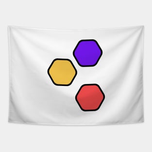 Hexagon Vertical Color Pattern - Creative Design Tapestry