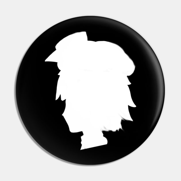 Touhou Project Remilia Scarlet White Silhouette Pin by NivousArts