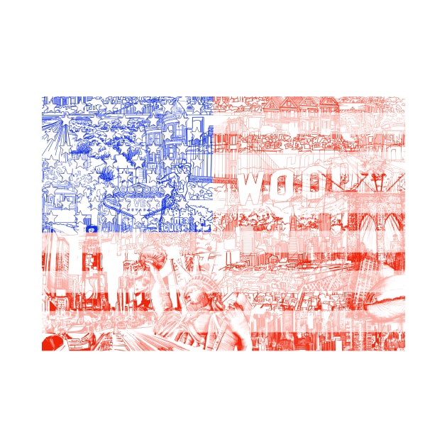 usa flag by BekimART