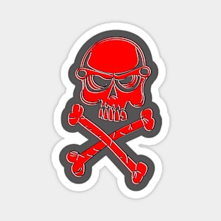 No Passage Skull Crossbones Danger Warning Hazard Bones Risk Magnet