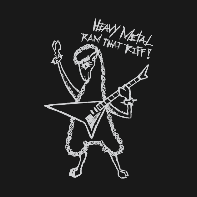 Heavy Metal Band Sheep Guitarist Guitar Playing  Pun Joke by TellingTales