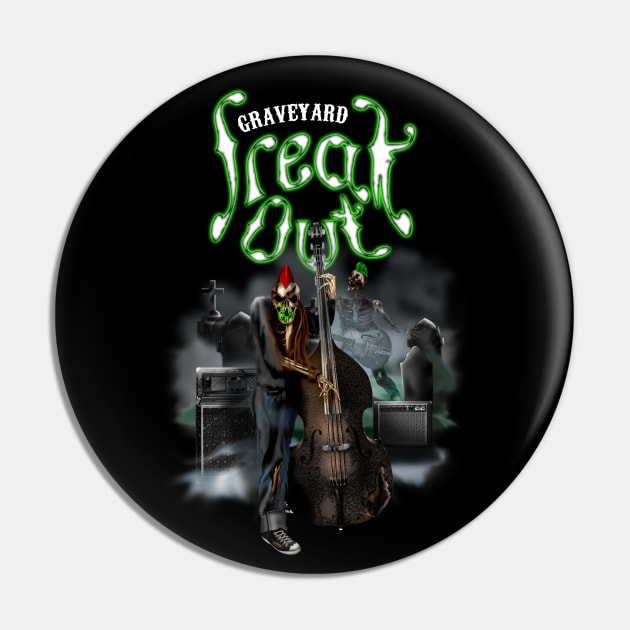 Psychobilly Freakout Pin by hardtbonez