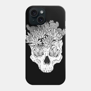 Skull Black White Art Phone Case