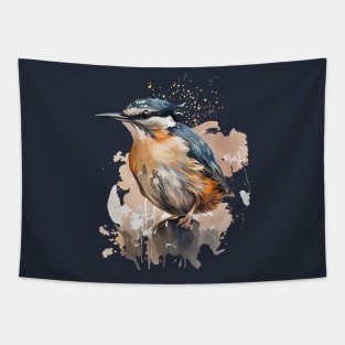 Nuthatch Bird On A Tree Branch Tapestry