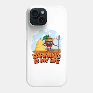 Farming is my life, apple farmer Phone Case