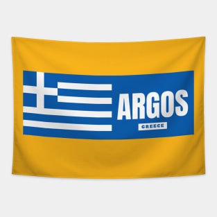 Argos City with Greek Flag Tapestry