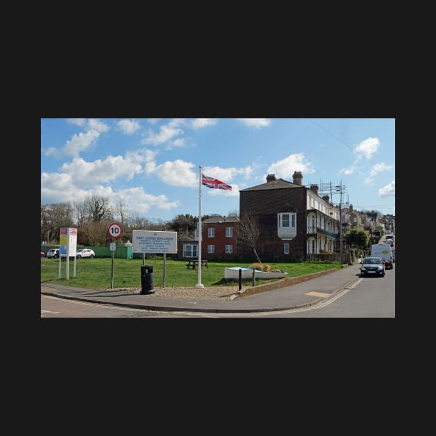 Union jack flying at East Cowes Esplanade, Isle of Wight by fantastic-designs
