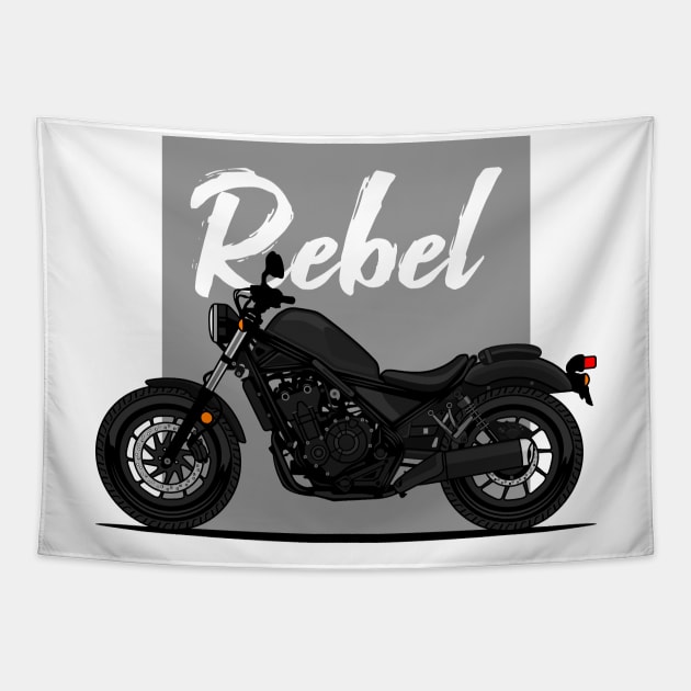 Black Rebel 500 Art Tapestry by GoldenTuners