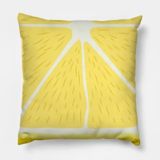 Juicy Yellow Lemon Slice, Minimal Design Pillow