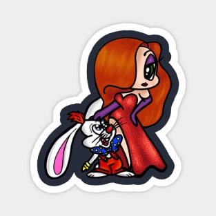 Roger and Jessica Rabbit Magnet