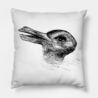 Optical Illusion - Rabbit Duck Pillow