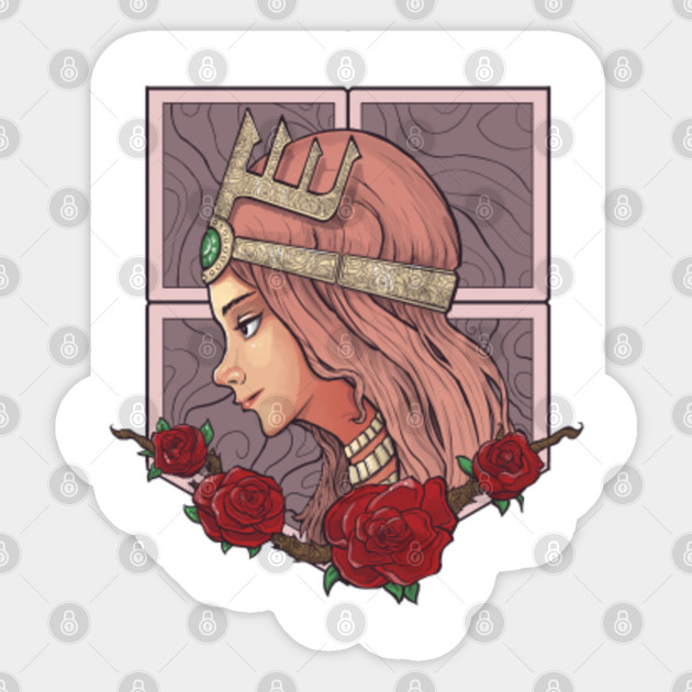 Wall Rose Pink Attack On Titan Sticker Teepublic