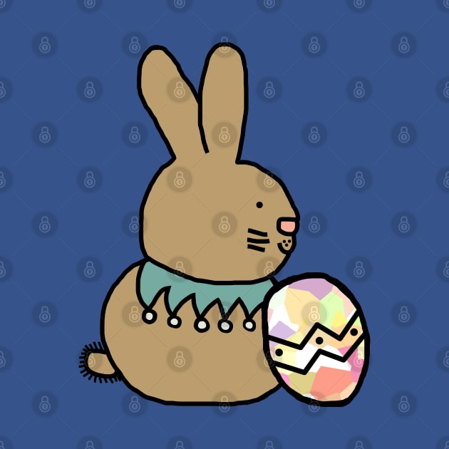 Bunny Rabbit Holding Easter Egg by ellenhenryart