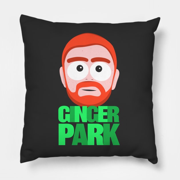 Ginger Park - If Comedian Andrew Santino Was a South Park Character Pillow by Ina