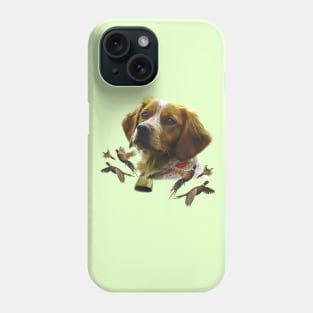 Brittany Spaniel Art Phone Case