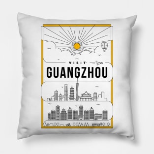 Guangzhou Minimal Lineal Poster Pillow