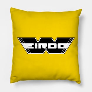 WEIRDO - Logo - Black with white lettering - Yellow Pillow