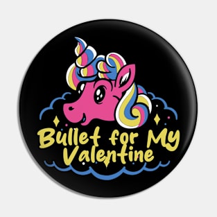 bullet and unicorn Pin