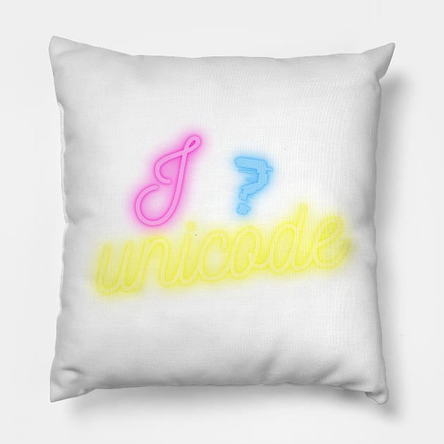 I Unicode Pillow by Strange-desigN