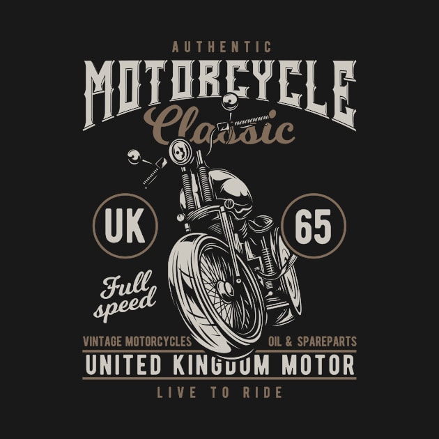 Ride Motorcycle Custom Classic Oldtimer by gdimido