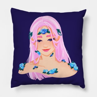 Growth - Pink and Blue Pillow