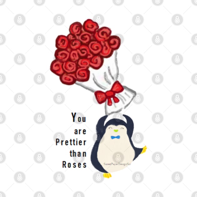 Penguin Love Card or Print by Hyunah Yi/wedding/Anniversary/Birthday/special day card by solsolyi