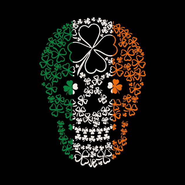 Irish Leprechaun Skull Saint Patrick's Day by Quotes NK Tees