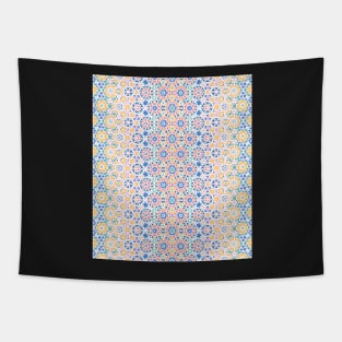 Moroccan Tile Mosaic in rainbow Colors Pattern Tapestry