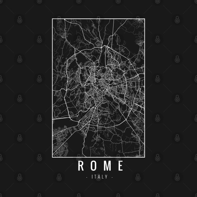 Rome Italy Minimalist Map by Mapagram